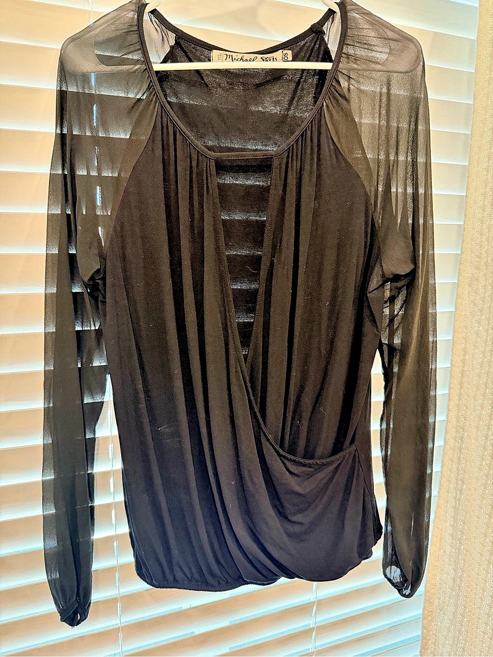 Michael Stars Sheer Long Sleeve Top